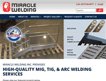 Tablet Screenshot of miraclewelding.com